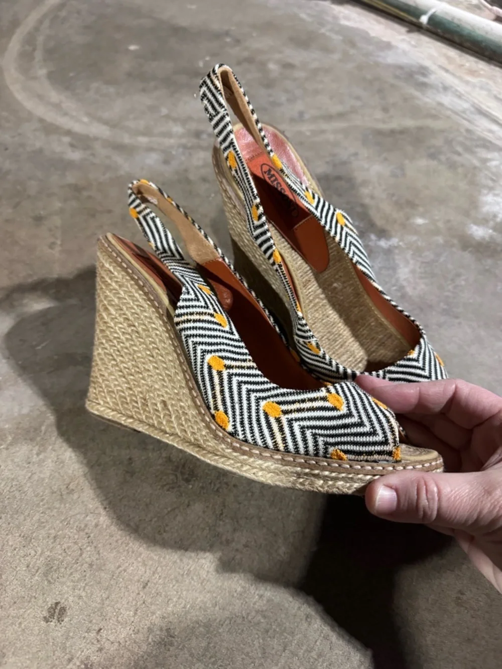 Missoni chevron espadrille wedge Size 7.5
